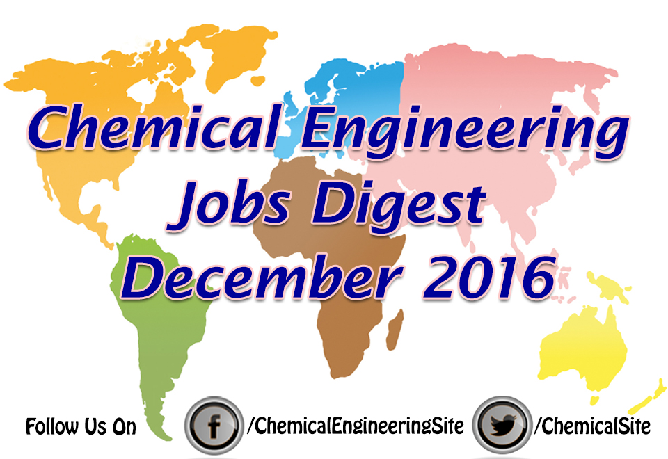 Chemical Engineering Jobs December 2016